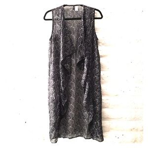 Divided H&M black & white sleeveless sheer…
